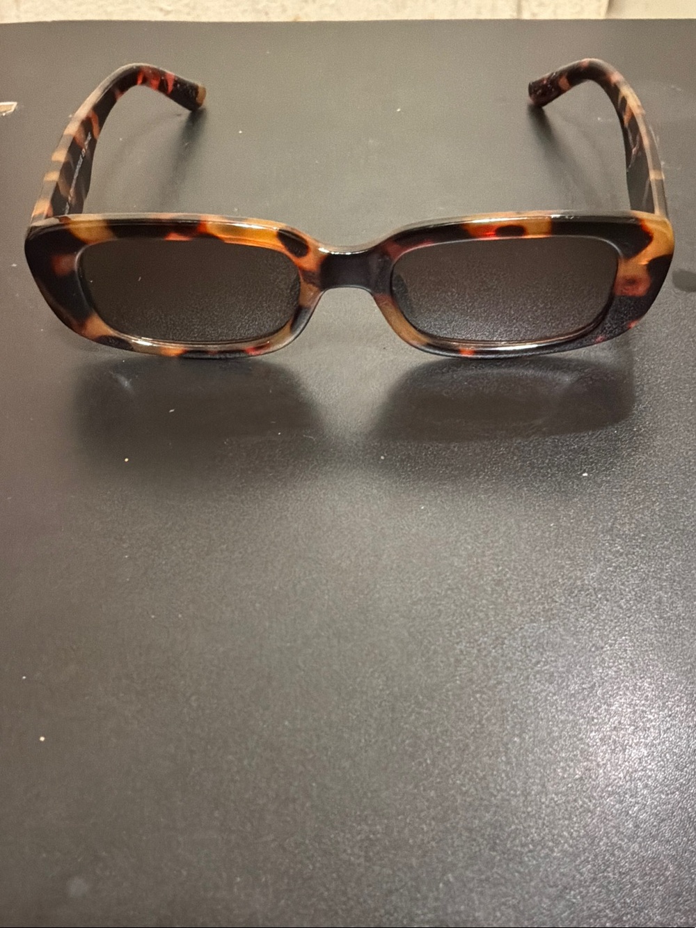 Tortoiseshell Rectangular Women's Sunglasses - Unbranded